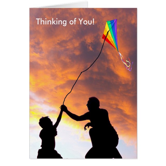 Kite flying image for Greeting card (Front)