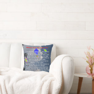 Kite Flying Poem Names 16" x 16" Cushion