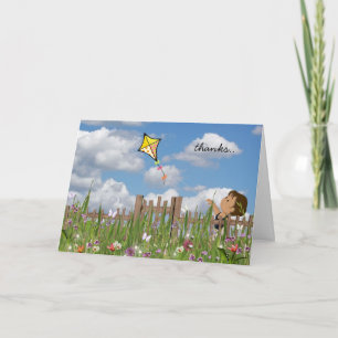 Kite Flying Thank You Card