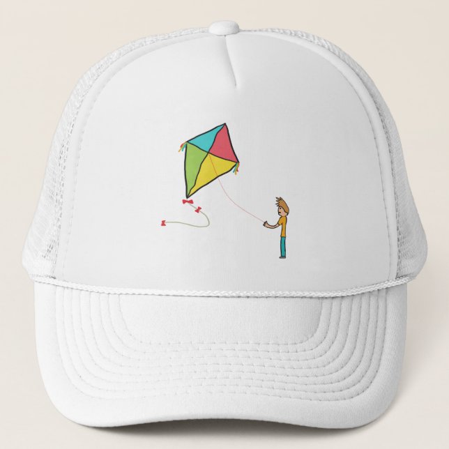 Kite Flying Trucker Hat (Front)
