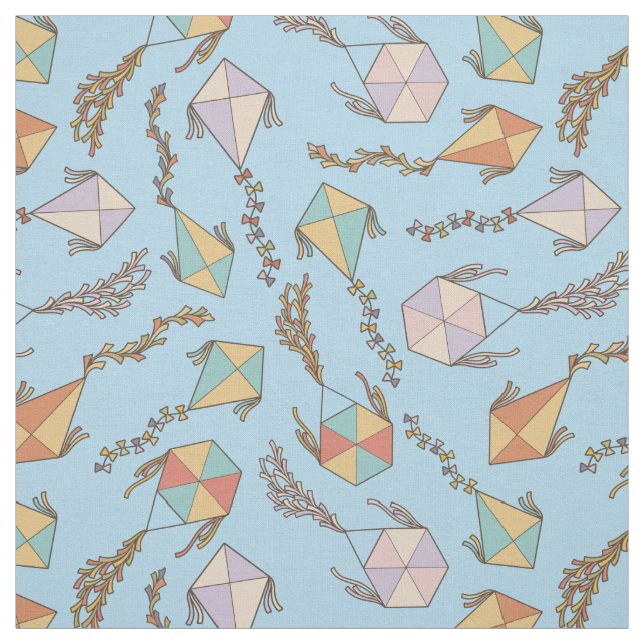 Kite Icons Pattern Fabric (Swatch)