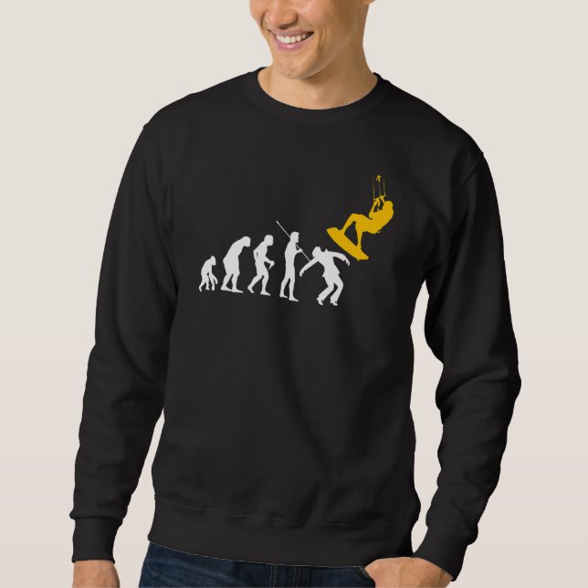 Kite Kiteboarding Retro Kitesurfing Surfing Sweatshirt (Front)