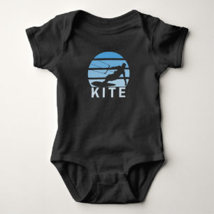Kite Kiteboarding Surfer Windsurfing Vintage Baby Bodysuit