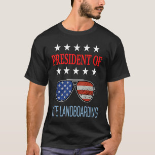 Kite Landboarding Accessories USA Flag Beach Sayi T-Shirt