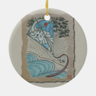 Kite & Mr. North Wind Ceramic Ornament