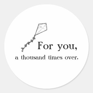 Kite Runner Classic Round Sticker