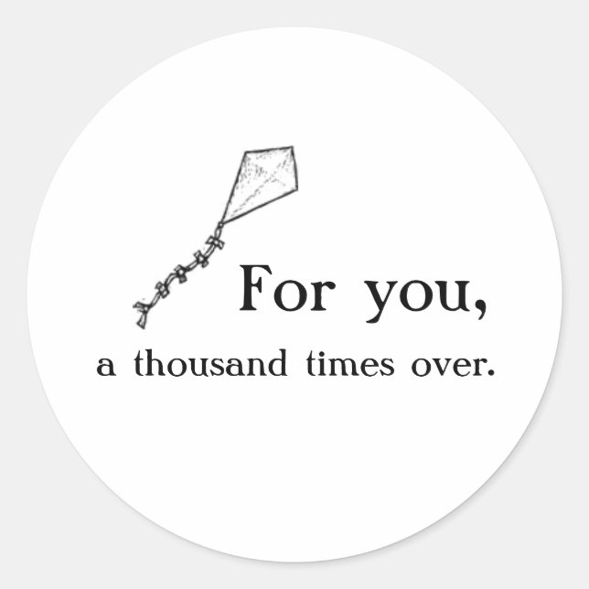 Kite Runner Classic Round Sticker (Front)