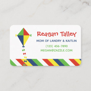 Kite Stripes Business or Contact Cards