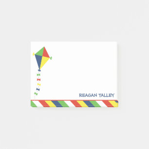 Kite Stripes Personalised Post-It Notepad
