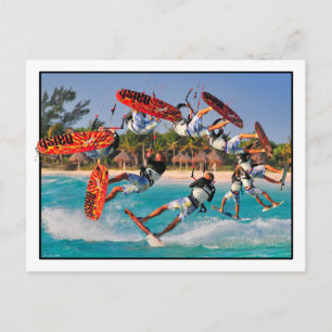 Kite Surfer Back-roll Post Card
