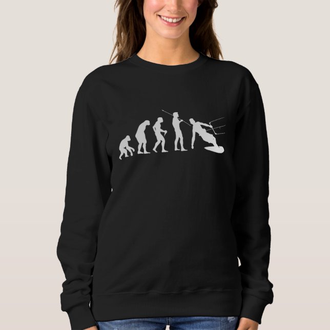 Kite Surfer Evolution Kitesurfing Surfing Sweatshirt (Front)