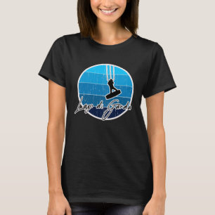 Kite surfers kiting kite surfing on Lake GardaItal T-Shirt