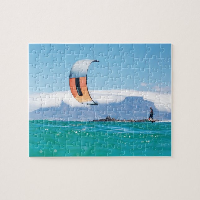 Kite Surfing Kitesurfing Sea Water Sports Summer Jigsaw Puzzle (Horizontal)