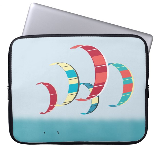 Kite Surfing Laptop Sleeve (Front)