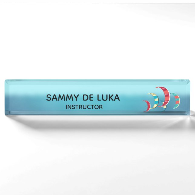 Kite Surfing Nameplate (Front)