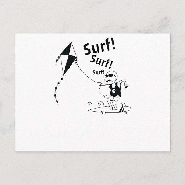 Kite Surfing Surfen im Wind Postcard (Front)