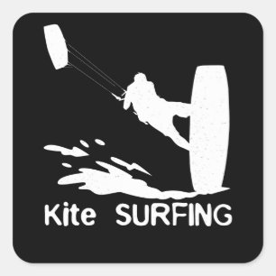 Kite Surfing Water Sports Surfing Steering Kites Square Sticker