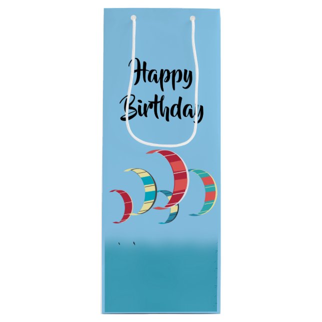Kite Surfing Wine Gift Bag (Front)