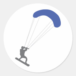 Kiteboarder Classic Round Sticker