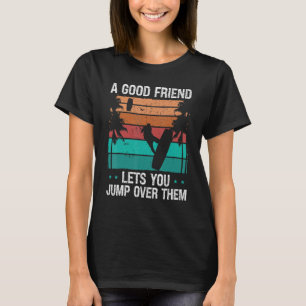 Kiteboarder jump over friend Kitesurfer Kite Kiteb T-Shirt
