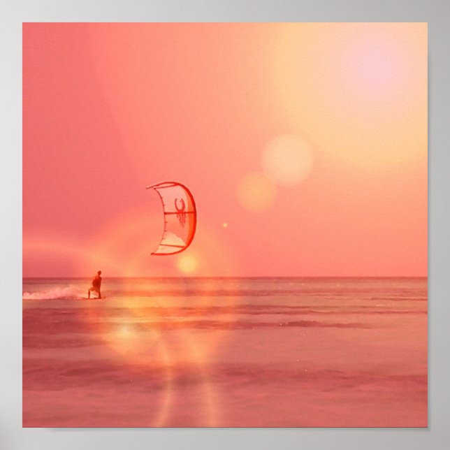 Kiteboarder Sunset Print (Front)
