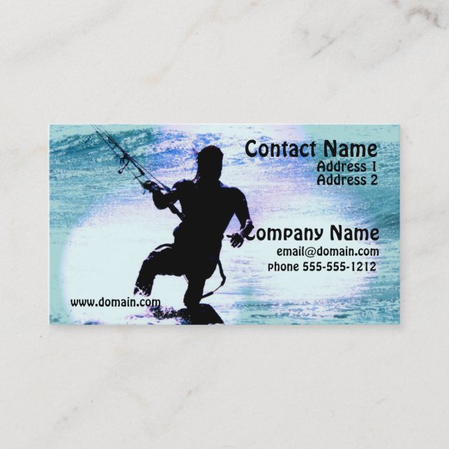 Kiteboarding Business Card (Front)