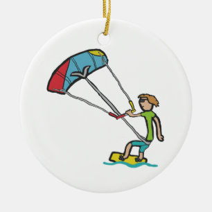 Kiteboarding Ceramic Ornament