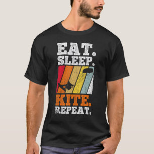 Kiteboarding Kiteboarding Eat Sleep Kite Kitesurf T-Shirt