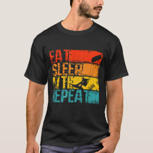 Kiteboarding Kiteboarding Eat Sleep Kite Kitesurf T-Shirt