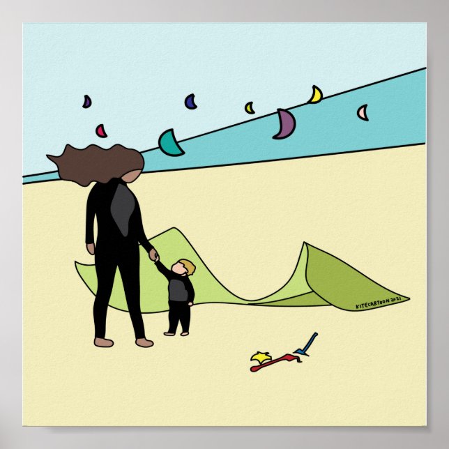 Kiteboarding/kitesurfing- My baby boy Poster (Front)