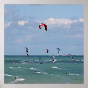 Kiteboarding race poster