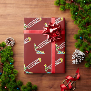 Kiteboarding Stickman Wrapping Paper