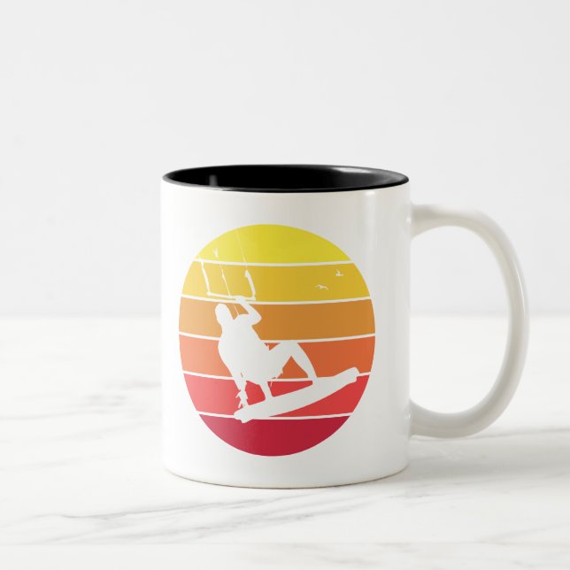 Kiteboarding Two-Tone Coffee Mug (Right)