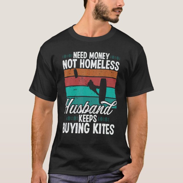 Kiteboarding Vintage Kitesurfing Retro Classic Kit T-Shirt (Front)