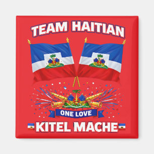 Kitel Mache Haiti One Love Flag Magnet