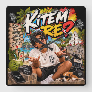 Kitem Re? – Goa State of Mind Square Wall Clock