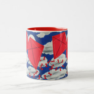Kites and Klouds Two-Tone Coffee Mug