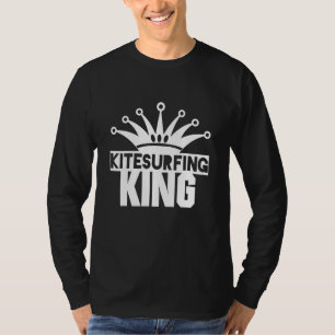 Kitesurf Kiteboarding King Flying A Kite On The Be T-Shirt