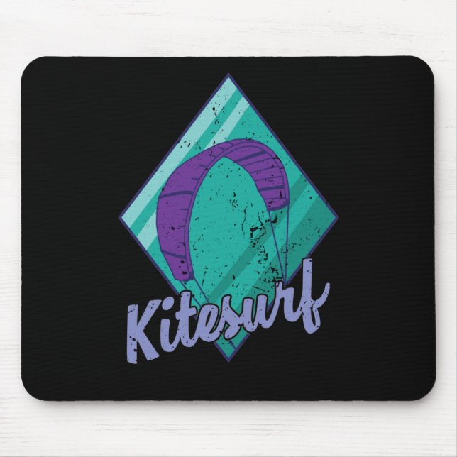 Kitesurf mit Schirm Mouse Pad (Front)