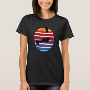 Kitesurf Retro Vector Silhouette Lets Fly A Kite B T-Shirt