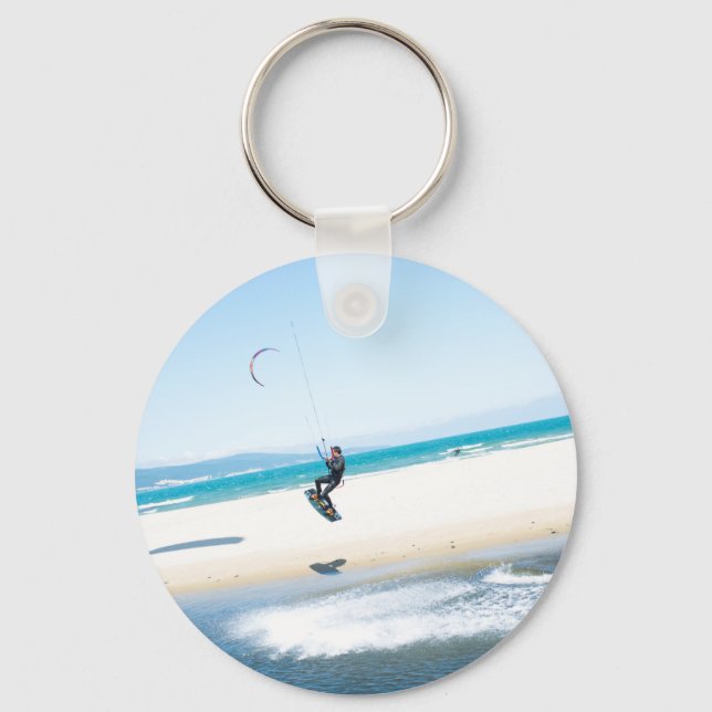 Kitesurfer boosts an air key ring (Front)