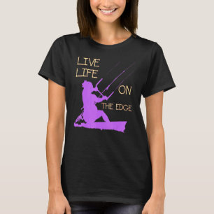 Kitesurfer Riding A Wave Live Life On The Edge Lil T-Shirt
