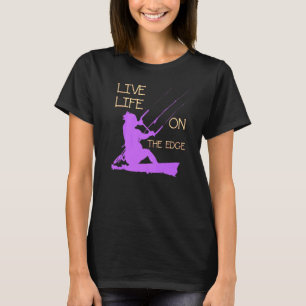 Kitesurfer Riding A Wave Live Life On The Edge Lil T-Shirt