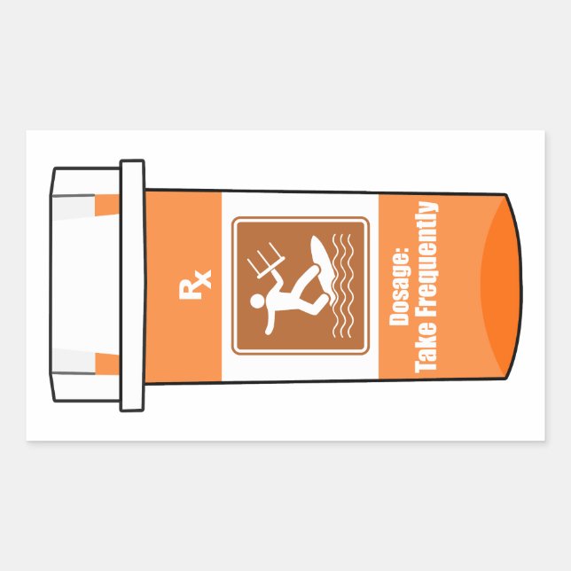 Kitesurfing Is My Drug Rectangular Sticker (Front)