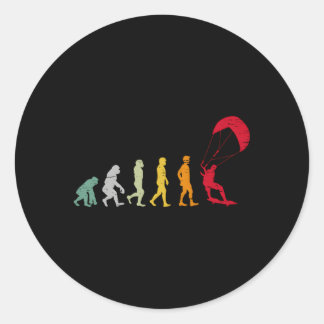 Kitesurfing Kiteboarding Board Kitesurfer Kiteboar Classic Round Sticker