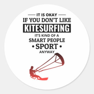 Kitesurfing Kitesurf Kiteboarding Water Sports Classic Round Sticker