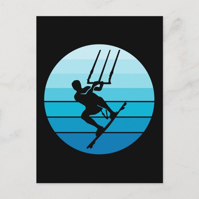 Kitesurfing Kitesurf Kiteboarding Water Sports Postcard (Front)