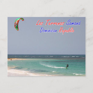 Kitesurfing Las Terrenas Samana Dominican Republic Postcard