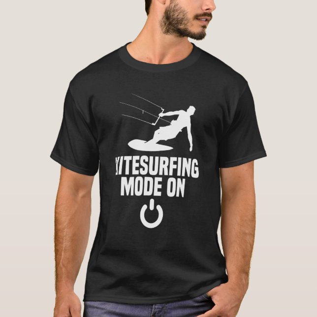Kitesurfing Mode Kite Learning T-Shirt (Front)