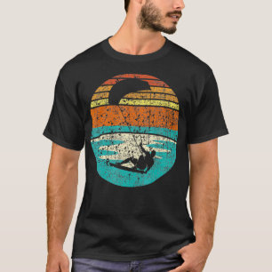 Kitesurfing Retro Vintage Surfboard Kiteboard Kite T-Shirt
